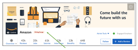 Glassdoor Hiring Surge Feature