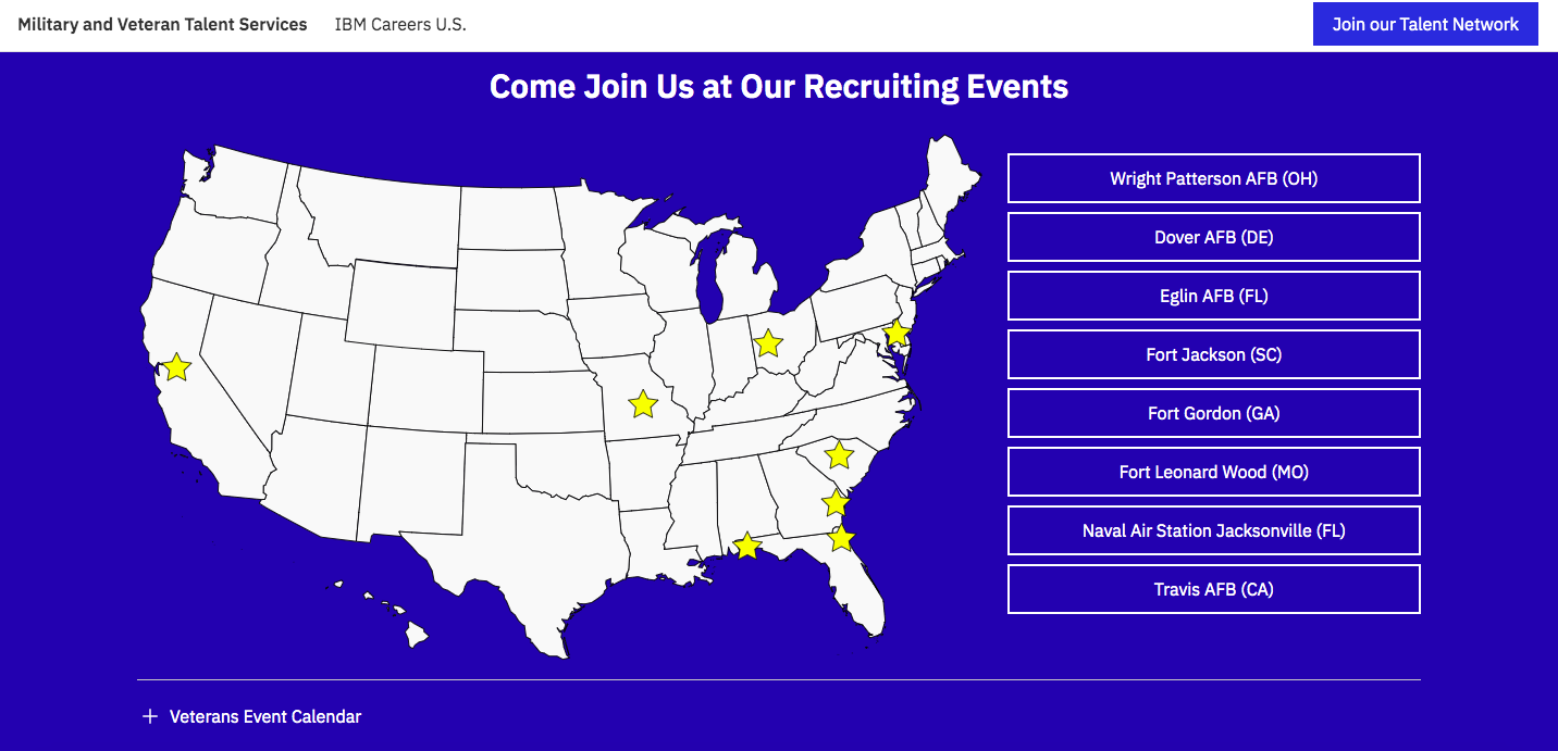 IBM Careers Miitary Friendly Employer Veteran Recruiting