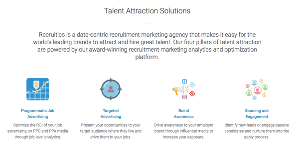 Recruitics Four Pillars of Talent Attraction