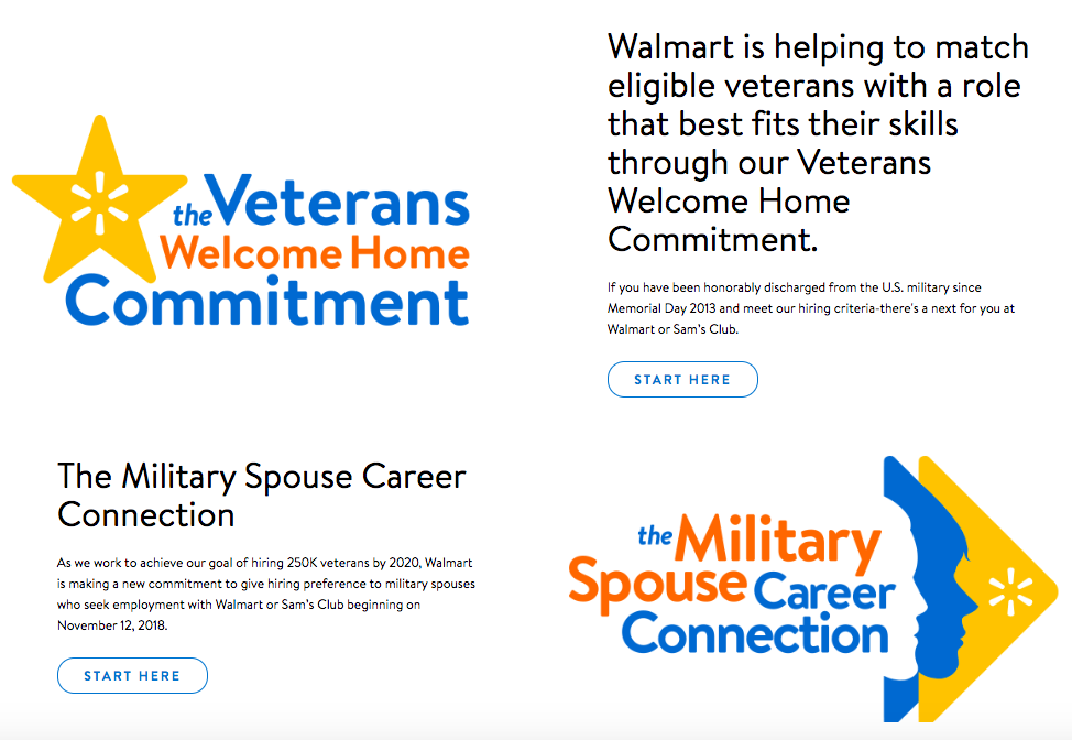 Walmart Careers Military Friendly Employer Veteran Recruiting
