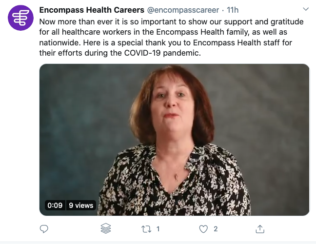 encompass health coronavirus social media recruitment example