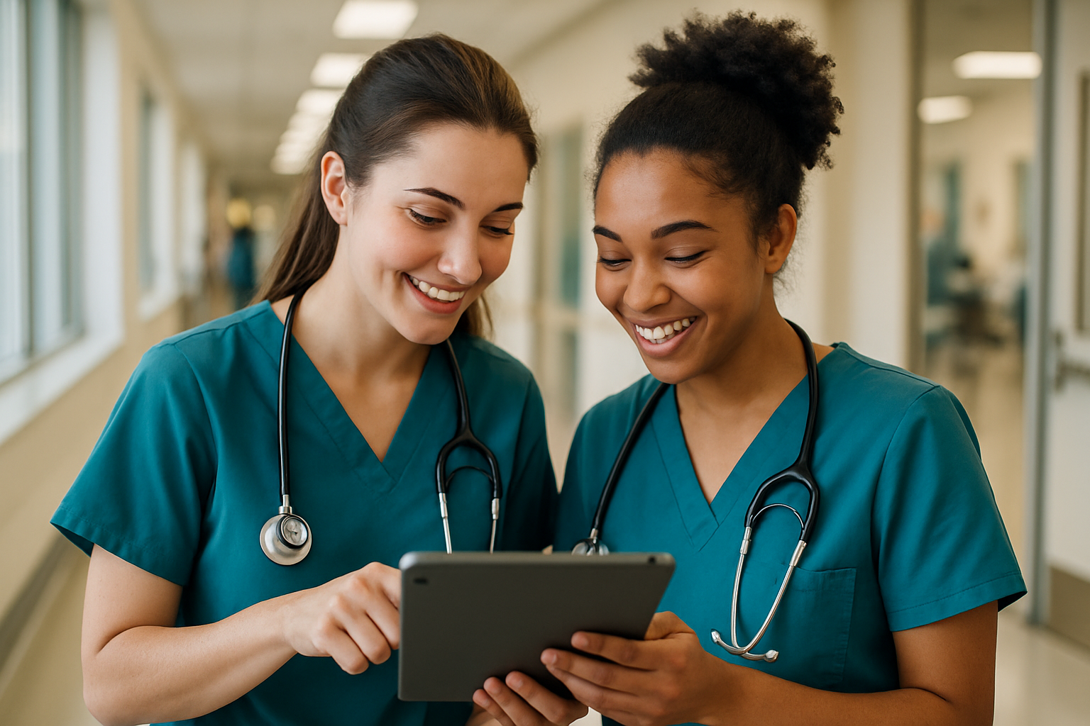 Nurses working in a hospital