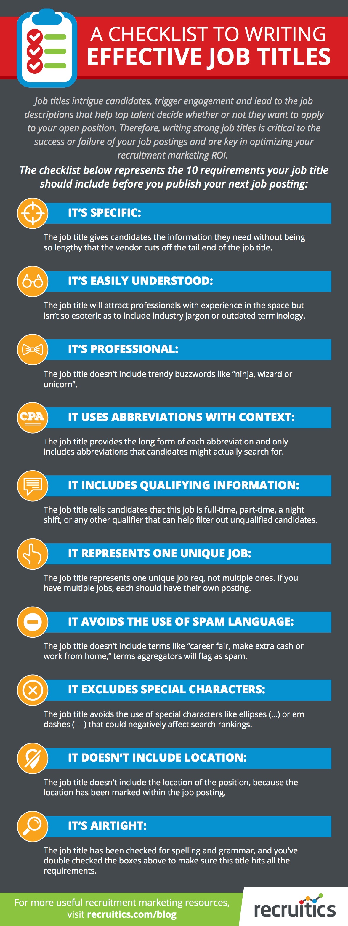 A Checklist For Writing Effective Job Titles